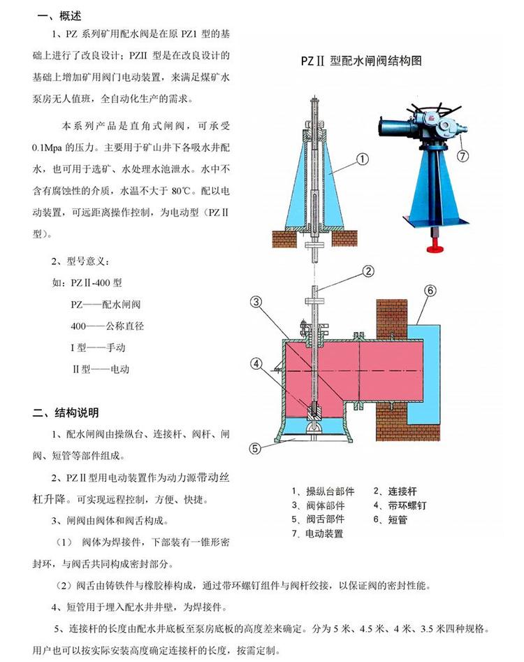 配水闸阀  电动配水闸阀