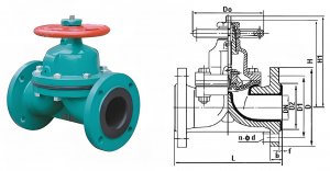 衬胶隔膜阀G41J-10 DN150 PN1.0MPa生产厂家